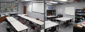 Classroom images at the Noblesville campus of Options