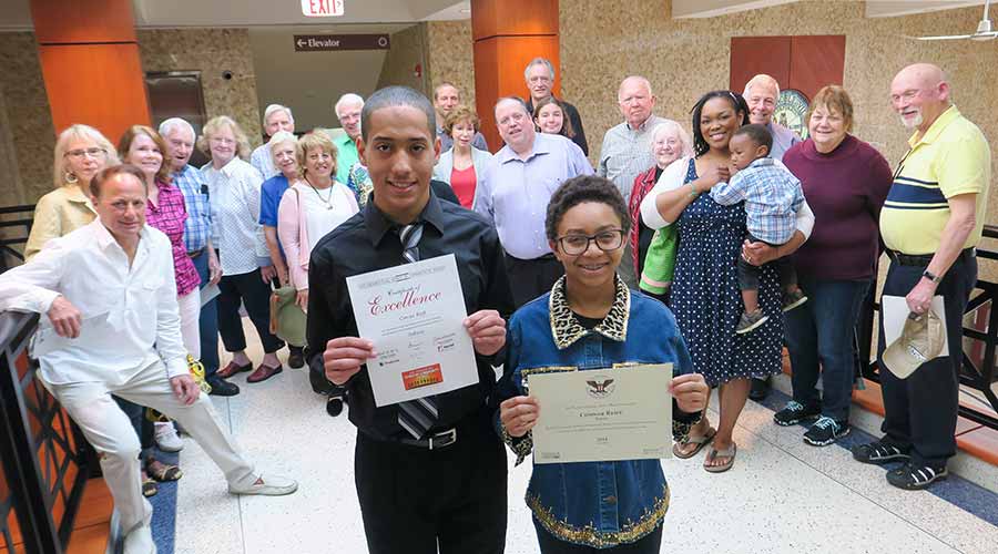 Students from Options Charter School recieving scholarships