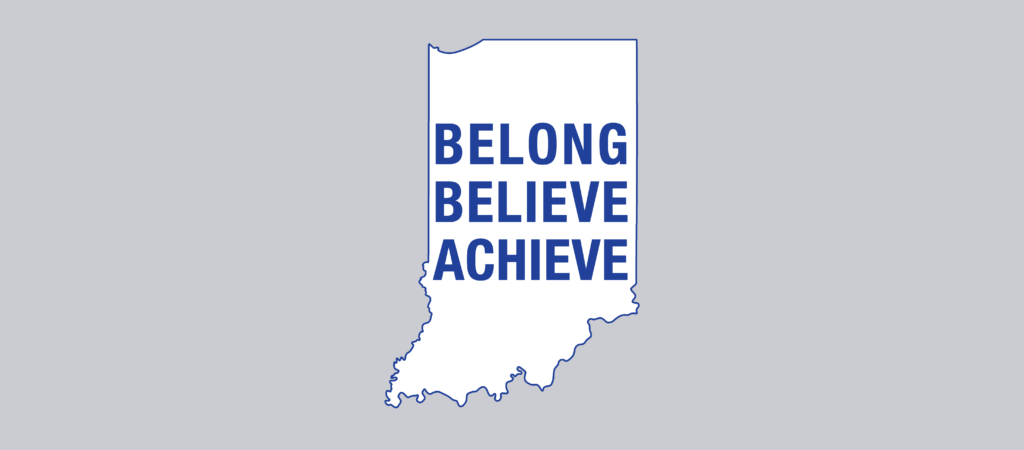 Belong Believe Achieve graphic design