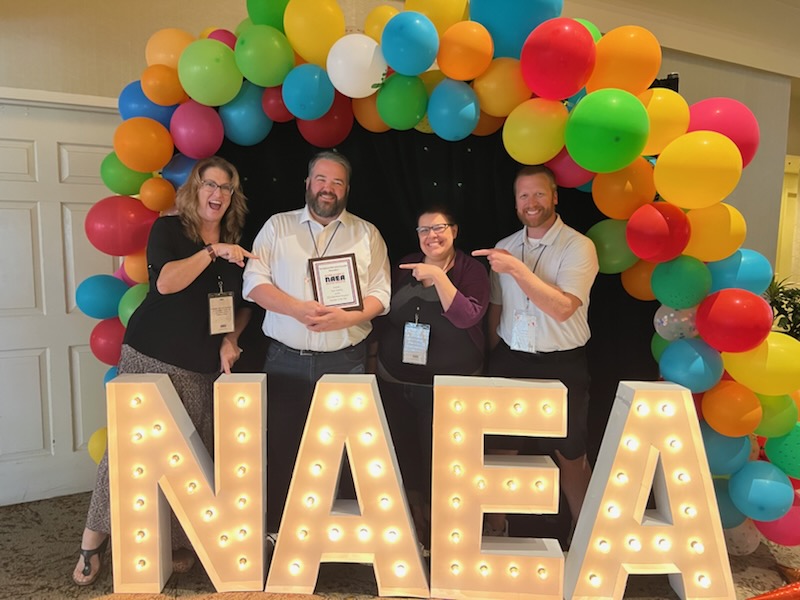 Sean Dowling presented with NAEA Excellence in Alternative Education Award